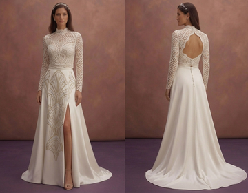 Bridal Separates with Satin Skirts and Lace Tops