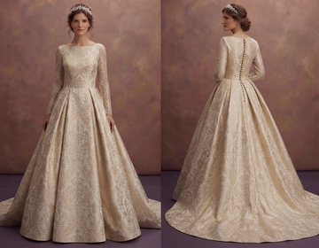 Brocade Wedding Dresses with Royal-Inspired Designs