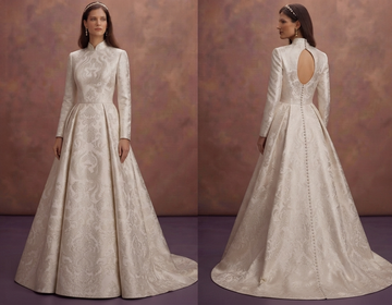 Brocade Wedding Dresses with Royal-Inspired Designs