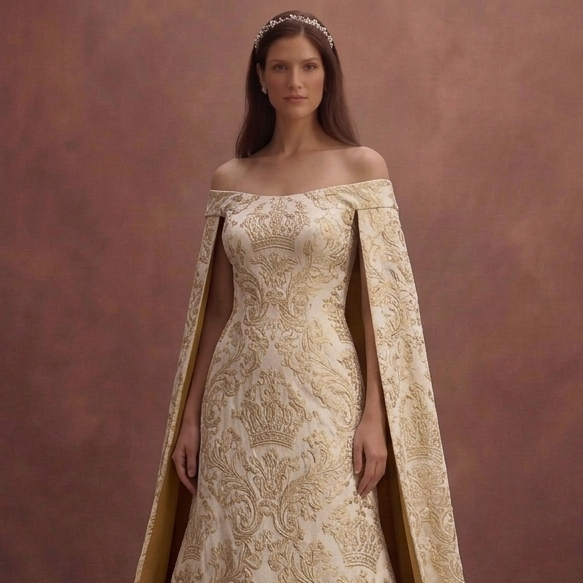 Brocade Wedding Dresses with Royal Elegance