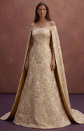 Brocade Wedding Dresses with Royal Elegance