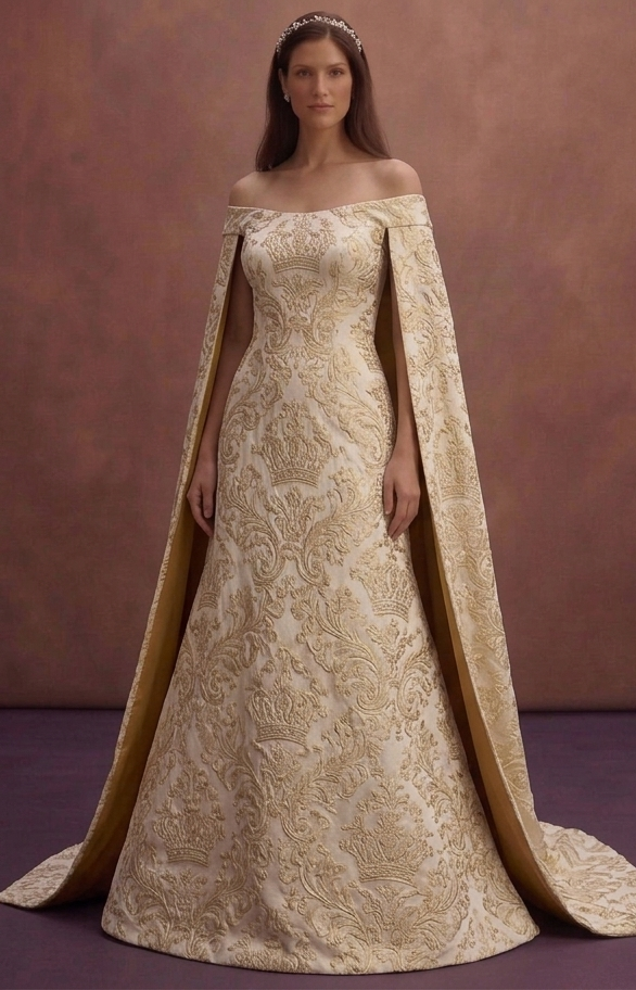 Brocade Wedding Dresses with Royal Elegance