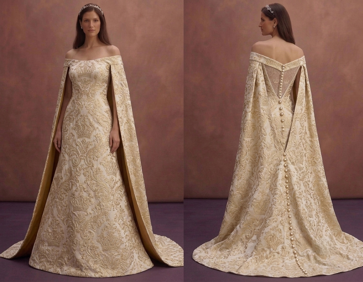Brocade Wedding Dresses with Royal Elegance