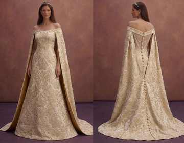 Brocade Wedding Dresses with Royal Elegance