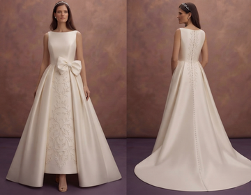 Button-Down Back Wedding Dresses with Classic Finish