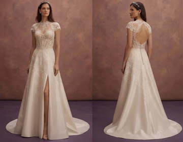 Cap Sleeve Lace Wedding Dresses with Vintage Appeal