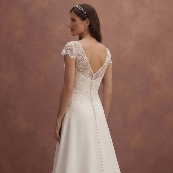 Cap Sleeve Wedding Dresses with Classic Beauty