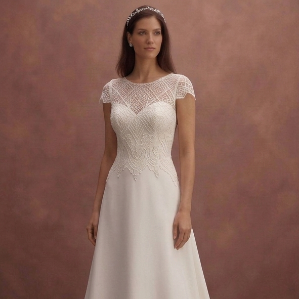 Cap Sleeve Wedding Dresses with Classic Beauty