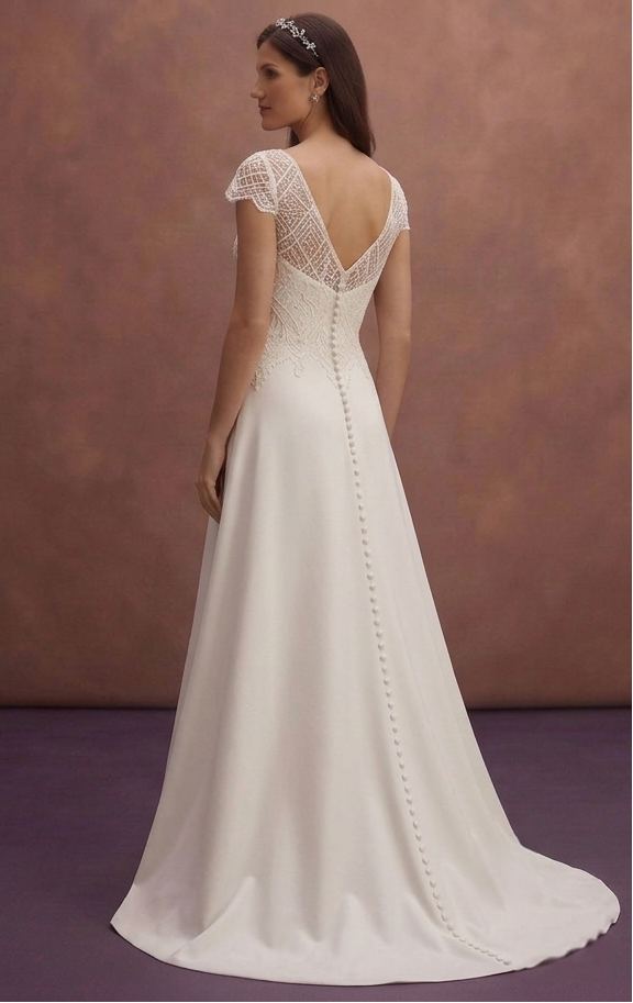 Cap Sleeve Wedding Dresses with Classic Beauty