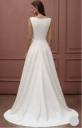 Casual White Wedding Dress Simple Long Floor Length Sundress