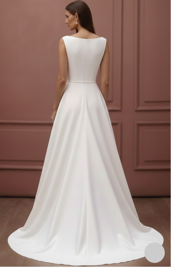 Casual White Wedding Dress Simple Long Floor Length Sundress