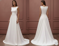 Casual White Wedding Dress Simple Long Floor Length Sundress