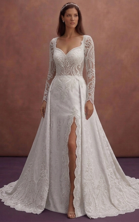 Cathedral Train Wedding Dresses with Grand Elegance