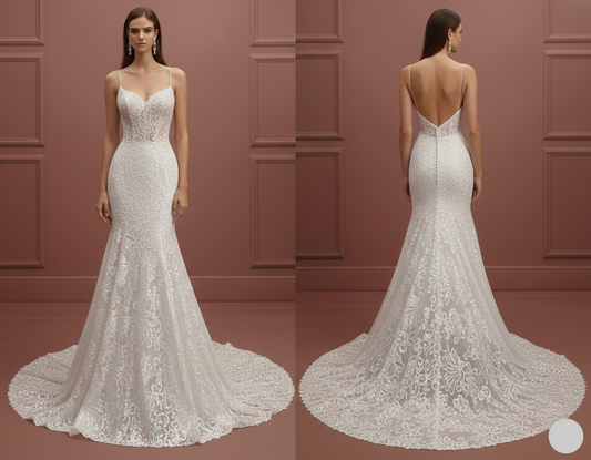 Cathedral Veil Wedding Dress Matching Long Lace Set Bridal