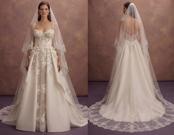 Cathedral Veil Wedding Dresses with Luxury Details