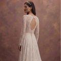 Chantilly Lace Bridal Gowns with Delicate Beauty