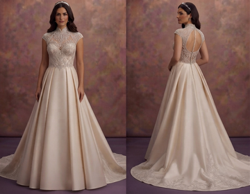 Chapel Train Wedding Dresses with Elegant Details
