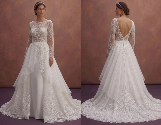 Chapel Train Wedding Dresses with Timeless Beauty