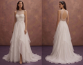 Chapel Wedding Dresses with Soft Chiffon Layers