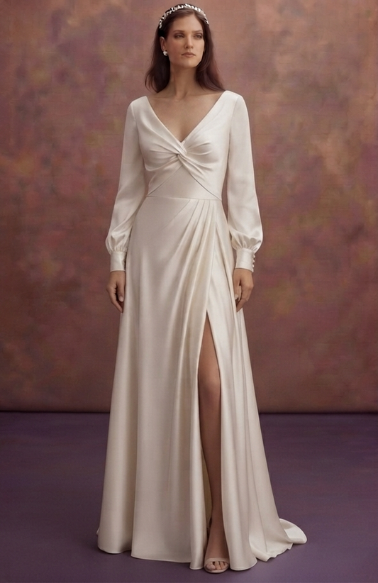 Charmeuse Bridal Gowns with Soft Satin Shine