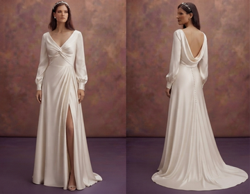 Charmeuse Bridal Gowns with Soft Satin Shine