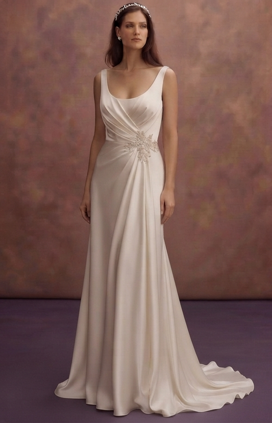 Charmeuse Wedding Dresses with Luxurious Drape