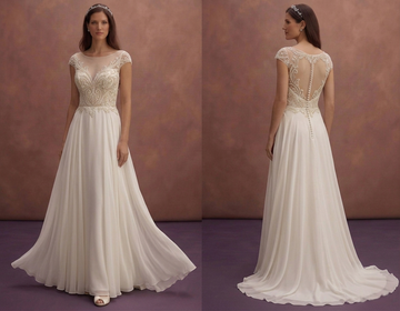 Chiffon A-Line Wedding Dresses with Flowing Beauty