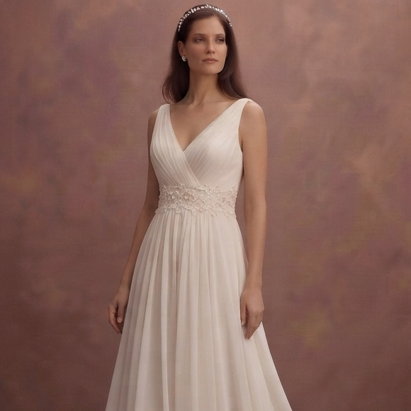 Chiffon Empire Wedding Dresses with Romantic Flow