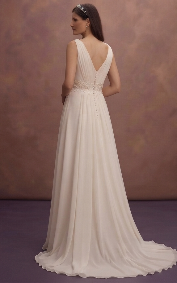 Chiffon Empire Wedding Dresses with Romantic Flow