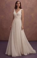 Chiffon Empire Wedding Dresses with Romantic Flow