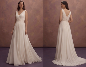 Chiffon Empire Wedding Dresses with Romantic Flow
