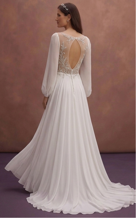 Chiffon Wedding Dresses with Flowing Silhouettes