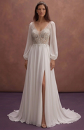 Chiffon Wedding Dresses with Flowing Silhouettes