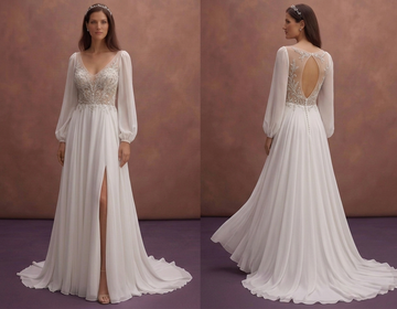 Chiffon Wedding Dresses with Flowing Silhouettes
