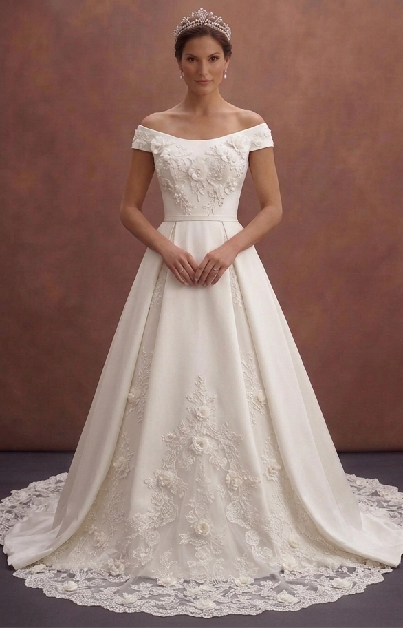 Classic Bridal Gowns with Cathedral Train Elegance