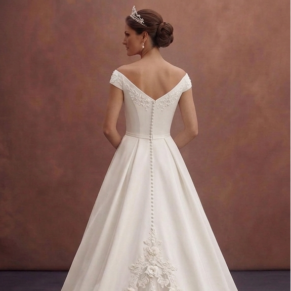Classic Bridal Gowns with Cathedral Train Elegance