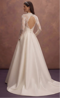 Classic Bridal Gowns with Elegant Lace and Satin Details
