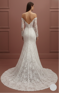 Classic Train Wedding Dress Long Cathedral Length Embroidery