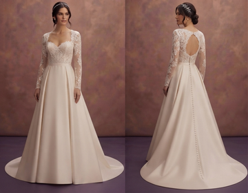 Classic Wedding Dresses with Timeless Lace and Satin