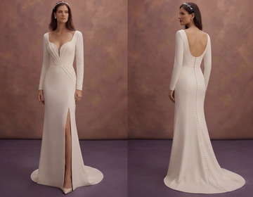 Column Wedding Dresses with Contemporary Tailoring