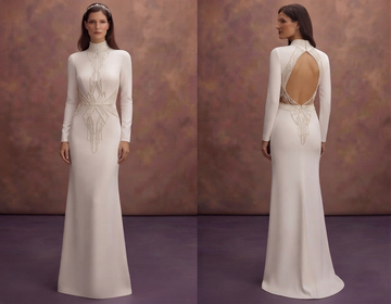 Column Wedding Dresses with Sleek Modern Silhouettes