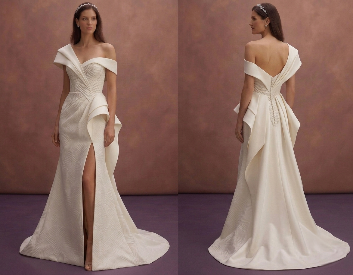 Contemporary Wedding Dresses with Sculpted Silhouettes