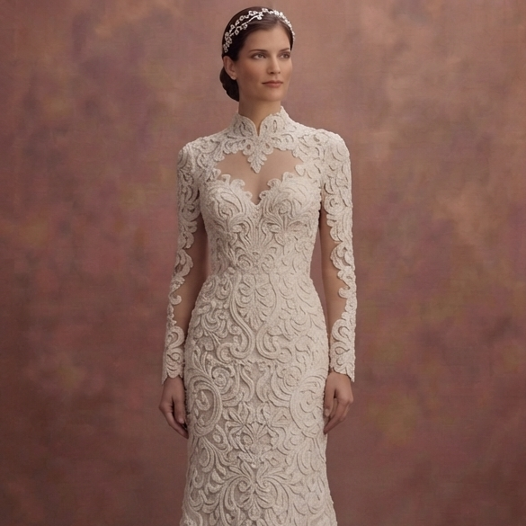 Corded Lace Wedding Dresses with Rich Texture