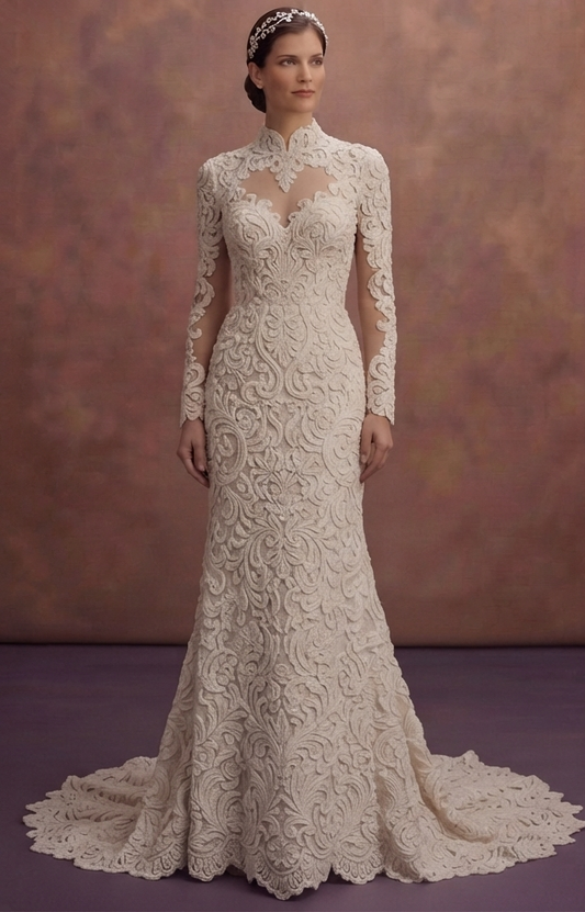 Corded Lace Wedding Dresses with Rich Texture