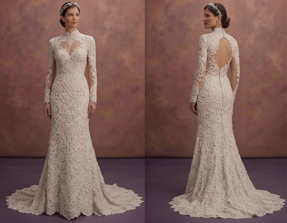 Corded Lace Wedding Dresses with Rich Texture