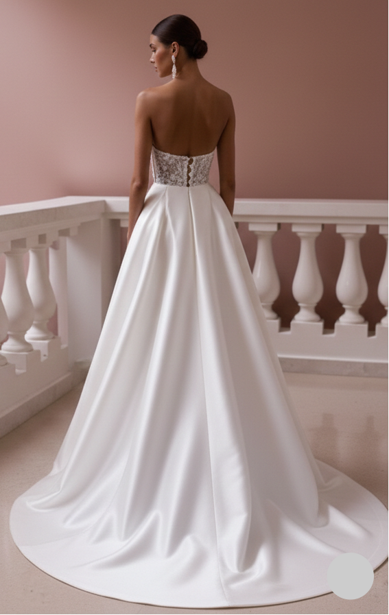 Corset Top Wedding Dress Lace Up Long Back Tulle Wear