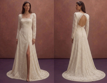 Cotton Eyelet Wedding Dresses with Vintage Appeal
