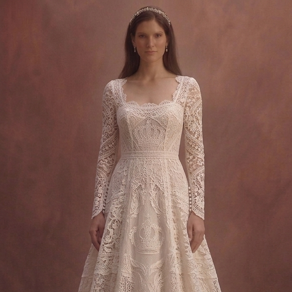 Cotton Lace Wedding Dresses with Vintage Style