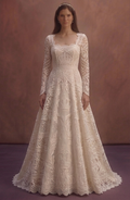 Cotton Lace Wedding Dresses with Vintage Style