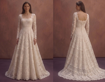 Cotton Lace Wedding Dresses with Vintage Style
